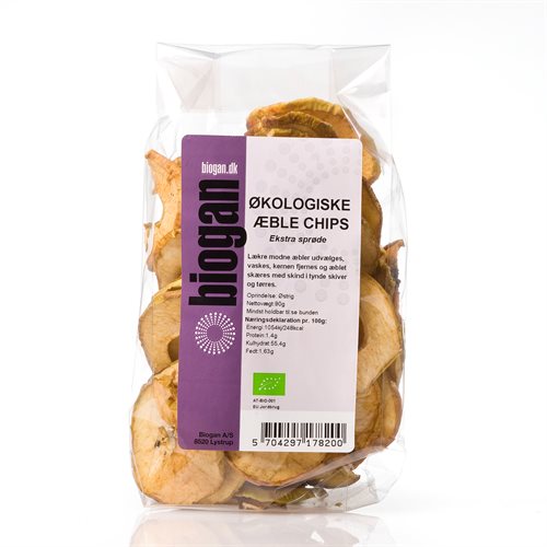 Økologiske æblechips | Biogan