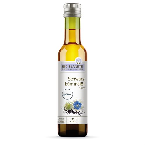 SORTKOMMENOLIE / Nigellafrø olie filteret  250ml ØKO 