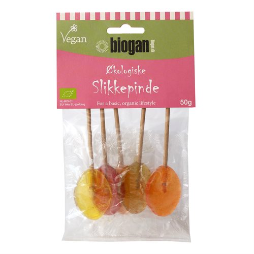 SLIKKEPINDE 6 stk / 50g  ØKO Vegan