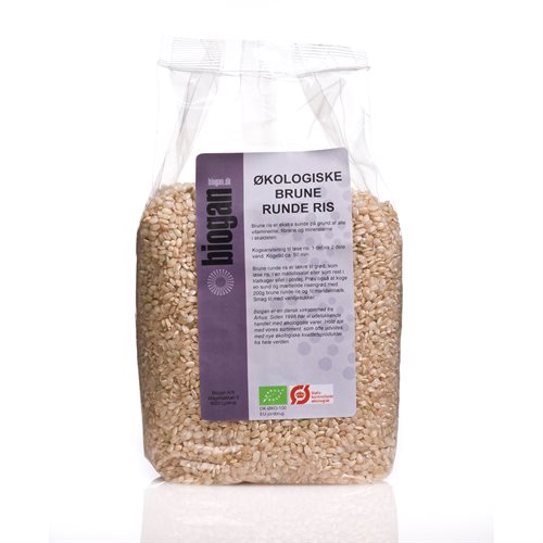 Økologiske brune runde ris | Biogan 