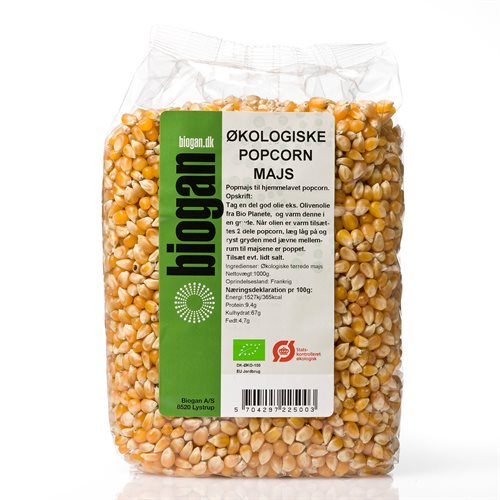 Økologiske popcornmajs | Biogan