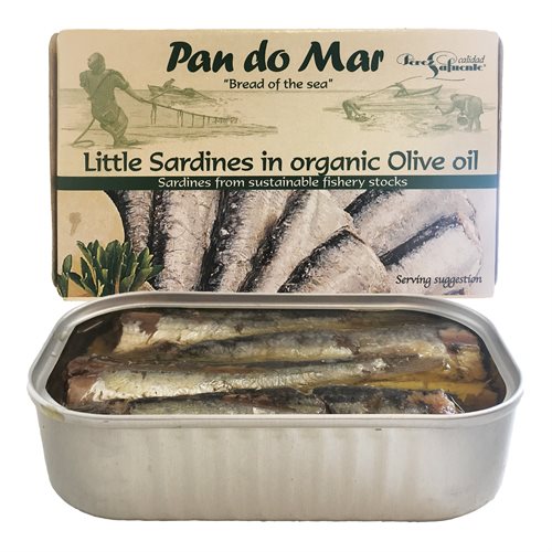 Bæredygtigt fangede små sardiner i økologisk olivenolie | Biogan 