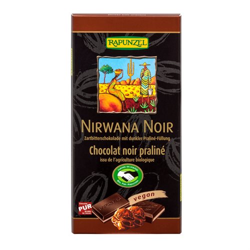 Økologisk og vegansk mørk chokolade med praline | Biogan