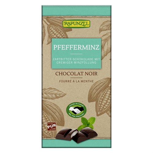 Økologisk mørk chokolade med pebermynte | Biogan